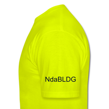 Load image into Gallery viewer, NdaBLDG "B-Ball" T-Shirts - safety green