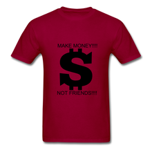 Load image into Gallery viewer, NdaBLDG "$ NO FRIENDS " T-Shirt - dark red