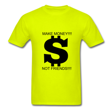 Load image into Gallery viewer, NdaBLDG "$ NO FRIENDS " T-Shirt - safety green