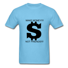 Load image into Gallery viewer, NdaBLDG "$ NO FRIENDS " T-Shirt - aquatic blue