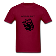 Load image into Gallery viewer, NdaBLDG "DEAD FRIENDS " T-Shirt - burgundy