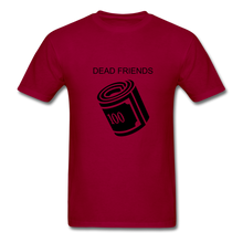 Load image into Gallery viewer, NdaBLDG "DEAD FRIENDS " T-Shirt - dark red