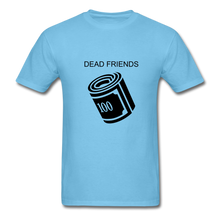 Load image into Gallery viewer, NdaBLDG "DEAD FRIENDS " T-Shirt - aquatic blue