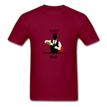 Load image into Gallery viewer, NdaBLDG "SHOT TIME" T-SHIRTS - burgundy