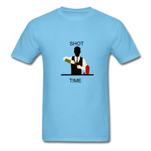 Load image into Gallery viewer, NdaBLDG "SHOT TIME" T-SHIRTS - aquatic blue
