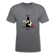 Load image into Gallery viewer, NdaBLDG "SHOT TIME" T-SHIRTS - mineral charcoal gray