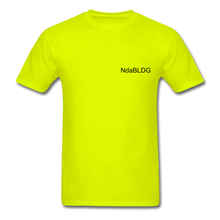Load image into Gallery viewer, NdaBLDG BLACK LOVE T-Shirts - safety green