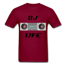 Load image into Gallery viewer, NdaBLDG "DJ LIFE" T-Shirt - burgundy