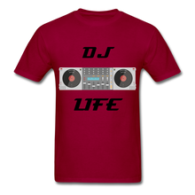 Load image into Gallery viewer, NdaBLDG "DJ LIFE" T-Shirt - dark red