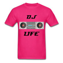 Load image into Gallery viewer, NdaBLDG "DJ LIFE" T-Shirt - fuchsia