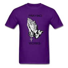 Load image into Gallery viewer, Ndabldg "PRAYING WORKS " T-Shirt - purple