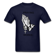 Load image into Gallery viewer, Ndabldg "PRAYING WORKS " T-Shirt - navy