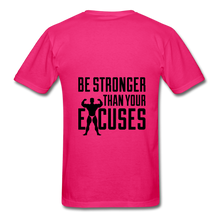 Load image into Gallery viewer, NdaBLDG " No EXCUSES" T-Shirt - fuchsia