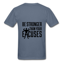 Load image into Gallery viewer, NdaBLDG " No EXCUSES" T-Shirt - denim
