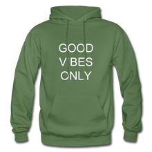 Load image into Gallery viewer, "GOOD VIBES ONLY " NDABDLG HOODIE - military green