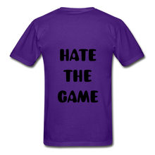 Load image into Gallery viewer, "DONT HATE ME""HATE THE GAME" T-SHIRT - purple