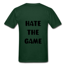 Load image into Gallery viewer, "DONT HATE ME""HATE THE GAME" T-SHIRT - forest green