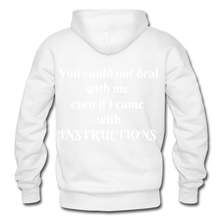 Load image into Gallery viewer, even if i came with instructions "ndabldg Hoodie - white