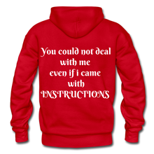 Load image into Gallery viewer, even if i came with instructions "ndabldg Hoodie - red