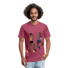 Load image into Gallery viewer, Fitted Cotton/Poly T-Shirt by Next Level - heather burgundy
