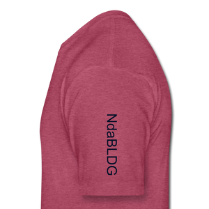 Fitted Cotton/Poly T-Shirt by Next Level - heather burgundy