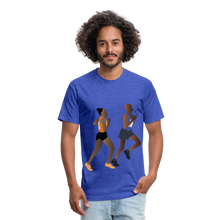 Load image into Gallery viewer, Fitted Cotton/Poly T-Shirt by Next Level - heather royal
