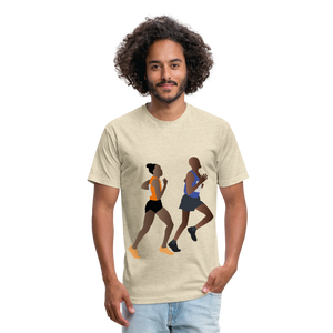 Fitted Cotton/Poly T-Shirt by Next Level - heather cream