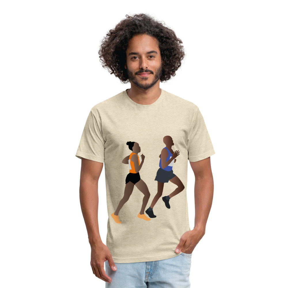 Fitted Cotton/Poly T-Shirt by Next Level - heather cream
