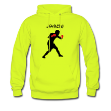 Load image into Gallery viewer, NdaBLDG TOP PRIZE FIGHTER Men&#39;s Hoodie - safety green
