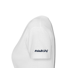 Load image into Gallery viewer, NdaBLDG &quot;BUISNESS &quot;Women&#39;s V-Neck T-Shirt - white
