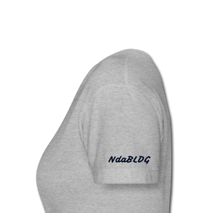 NdaBLDG "BUISNESS "Women's V-Neck T-Shirt - gray