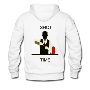NdaBLDG "SHOT TIME "Men's Hoodie - white