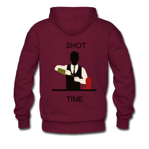 NdaBLDG "SHOT TIME "Men's Hoodie - burgundy