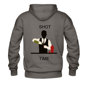 NdaBLDG "SHOT TIME "Men's Hoodie - asphalt gray