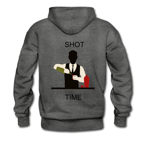 NdaBLDG "SHOT TIME "Men's Hoodie - charcoal gray