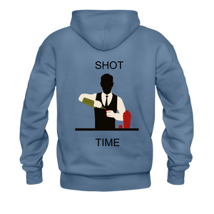 NdaBLDG "SHOT TIME "Men's Hoodie - denim blue