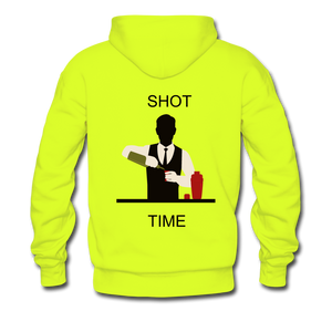 NdaBLDG "SHOT TIME "Men's Hoodie - safety green