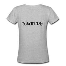 Load image into Gallery viewer, NdaBLDG &quot;BEACH &quot;Women&#39;s V-Neck T-Shirt - gray
