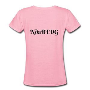 NdaBLDG "BEACH "Women's V-Neck T-Shirt - pink