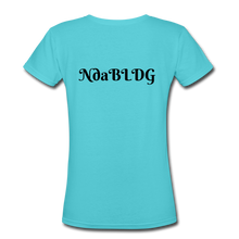 Load image into Gallery viewer, NdaBLDG Women&#39;s V-Neck T-Shirt - aqua
