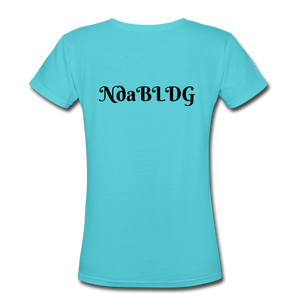 NdaBLDG Women's V-Neck T-Shirt - aqua