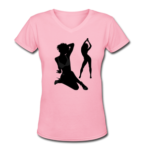 NdaBLDG Women's V-Neck T-Shirt - pink