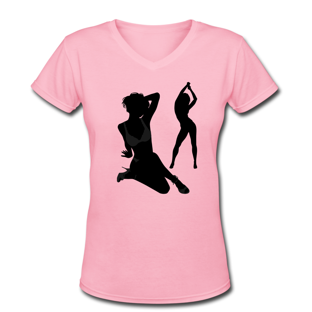 NdaBLDG Women's V-Neck T-Shirt - pink
