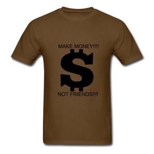 NdaBLDG "$ NO FRIENDS " T-Shirt - brown