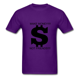 NdaBLDG "$ NO FRIENDS " T-Shirt - purple