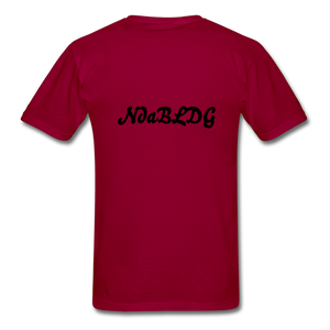 NdaBLDG "$ NO FRIENDS " T-Shirt - dark red