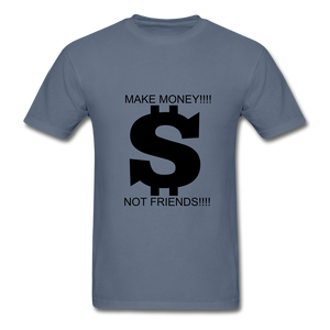 NdaBLDG "$ NO FRIENDS " T-Shirt - denim