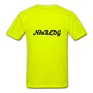 NdaBLDG "$ NO FRIENDS " T-Shirt - safety green