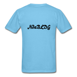 NdaBLDG "$ NO FRIENDS " T-Shirt - aquatic blue