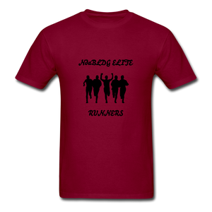NdaBLDG 'ELITE RUNNERS" T-Shirt - burgundy